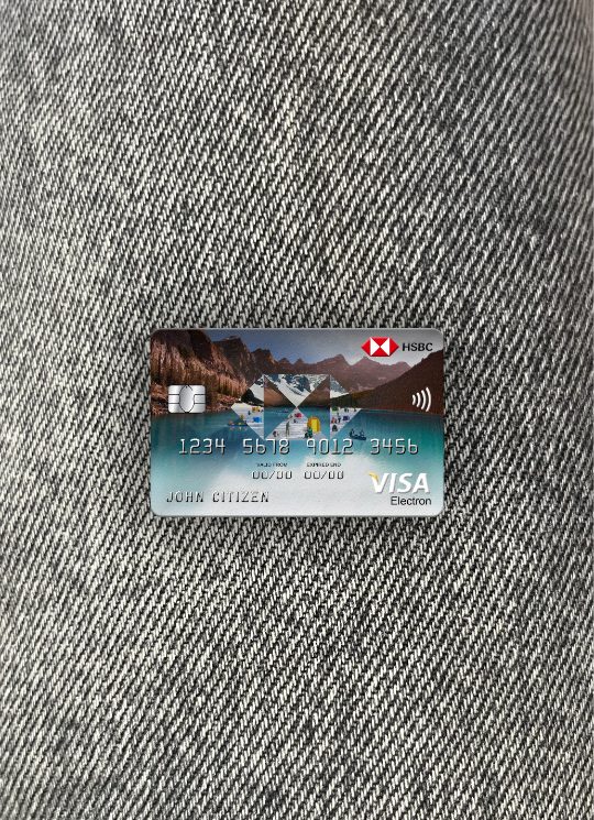 Download Vietnam HSBC bank visa electron card photolook front Photoshop template